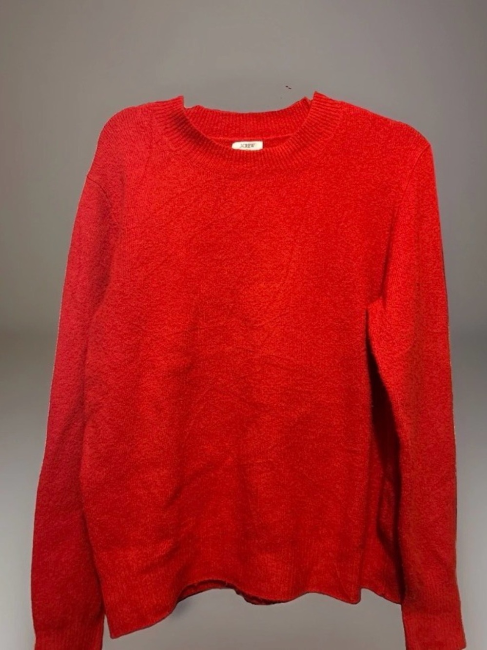 J. Crew Bright Red Crewneck Sweater - Women's Classic Knit